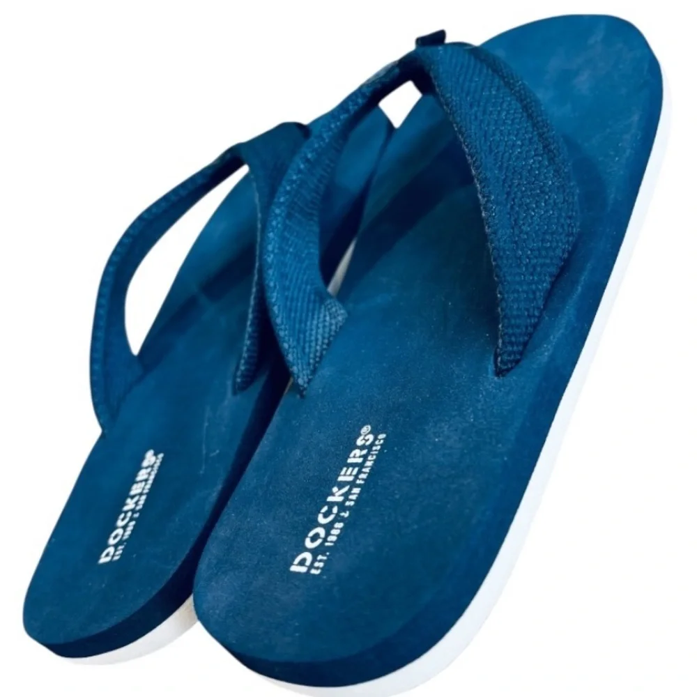 Dockers Unisex Blue Flip-Flops with EVA Upper & Durable Rubber Sole Flip Flops